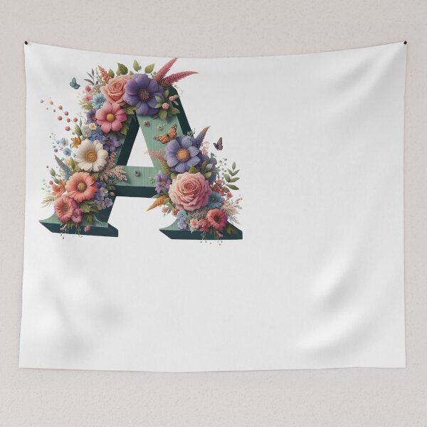 Item preview, Letter “A” containing flowers designed and sold by yeekazar.