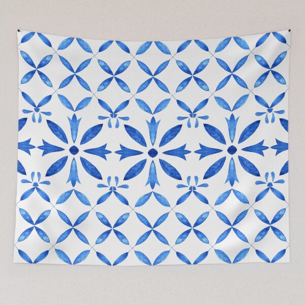 Item preview, Blue and White Ceramic Pattern designed and sold by Inspirely.