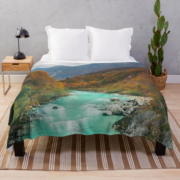 Item preview, Magical river Soča cloudy autumn day Slovenia designed and sold by Patrik Lovrin.
