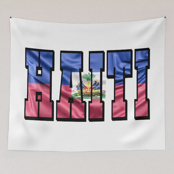 Item preview, Haiti Country Flag Typography designed and sold by TravelWish.