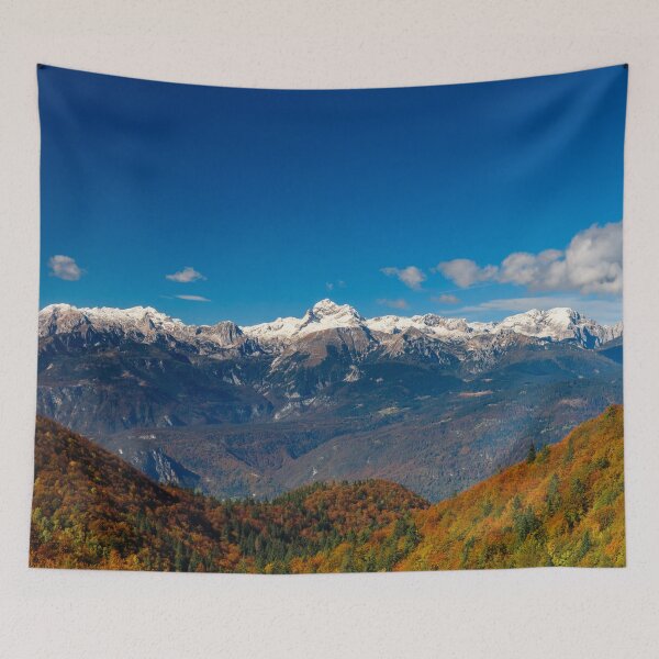 Item preview, Stunning autumn scenery with a view on mountain Triglav, Slovenia designed and sold by Patrik Lovrin.