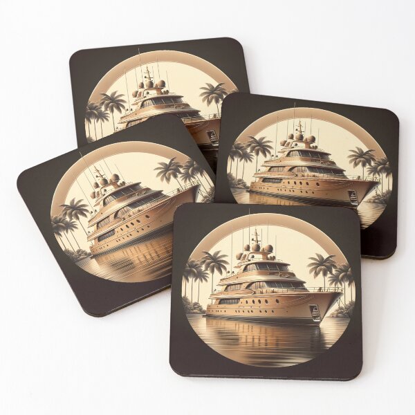 Item preview, Sandy Serenity: Nostalgic Yacht in Tropical Luxe designed and sold by ByDigitalDream.