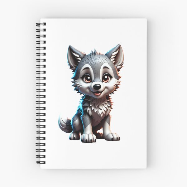 Item preview, Cute baby cartoon wolf ilustration designed and sold by Inspyralia.