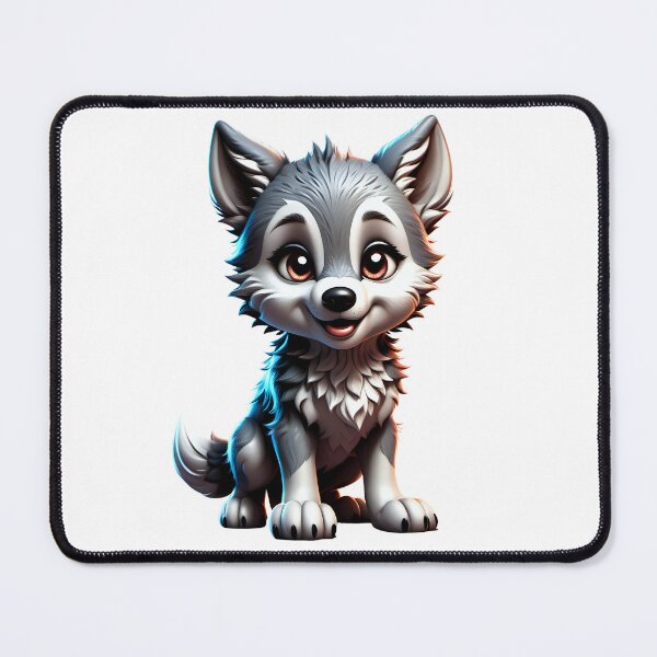 Item preview, Cute baby cartoon wolf ilustration designed and sold by Inspyralia.