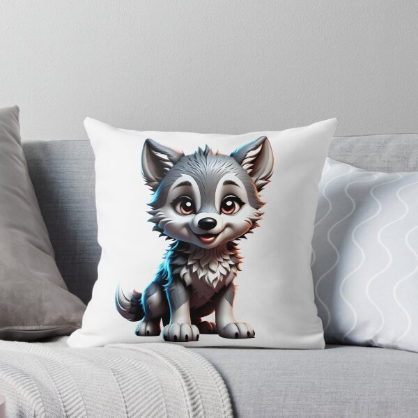 Item preview, Cute baby cartoon wolf ilustration designed and sold by Inspyralia.