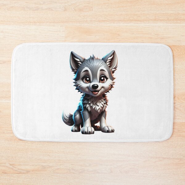 Item preview, Cute baby cartoon wolf ilustration designed and sold by Inspyralia.