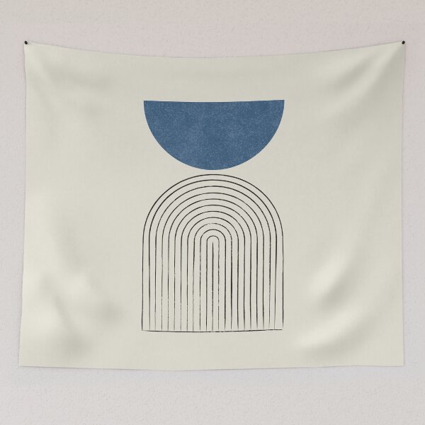 Item preview, Arch Balance Blue - Mid century modern designed and sold by moonlightprint.