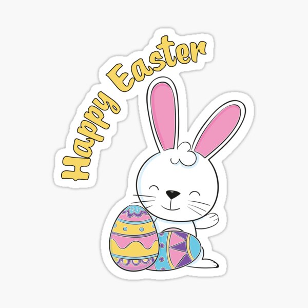 Easter Yoga Bunny Funny Easter Eggs Hunt Squad Bunny Lover Yoga Happy Easter  Day Sticker for Sale by PatickCa