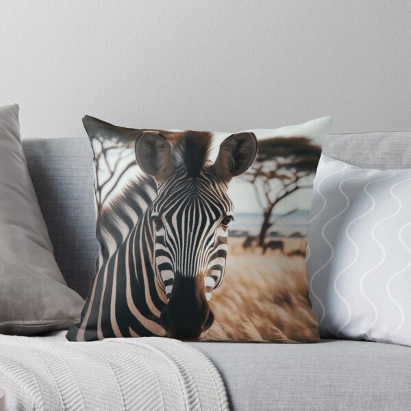 Item preview, Savannah Stripes - Zebra's Striking Presence on the African Plains designed and sold by ProgressMagnet.