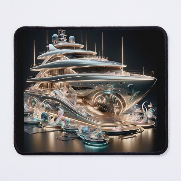 Item preview, Pearlescent Yacht: Exclusive Oceanic Luxury Atmosphere designed and sold by ByDigitalDream.