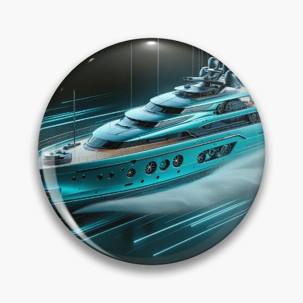 Item preview, Turquoise Yacht: Industrial Elegance in Motion designed and sold by ByDigitalDream.