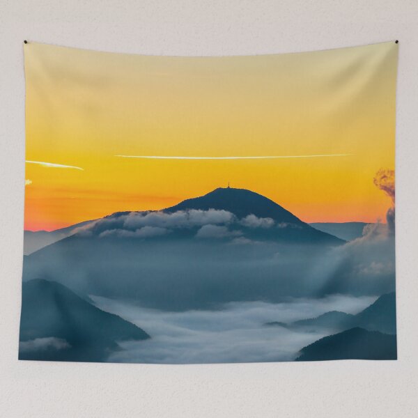 Item preview, Orange sunrise sky above Uršlja gora, Slovenia designed and sold by Patrik Lovrin.