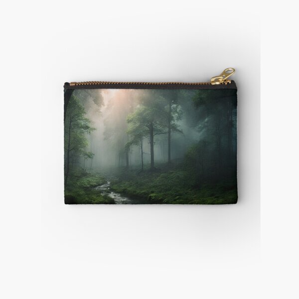 Item preview, Beautiful green forest, dark mode tones, long exposure picture, small river. designed and sold by digoarpi.