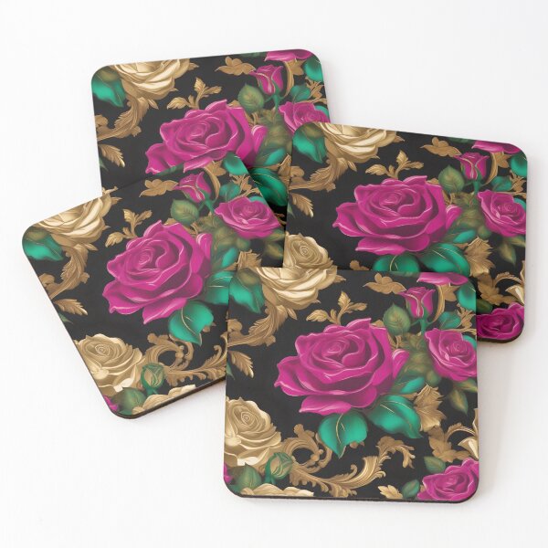 Item preview, Baroque Inspired Dark Pink Roses designed and sold by DesignsByPrnces.