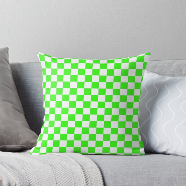 Item preview, Small Checkered - White and Neon Green designed and sold by JustPatterns2.