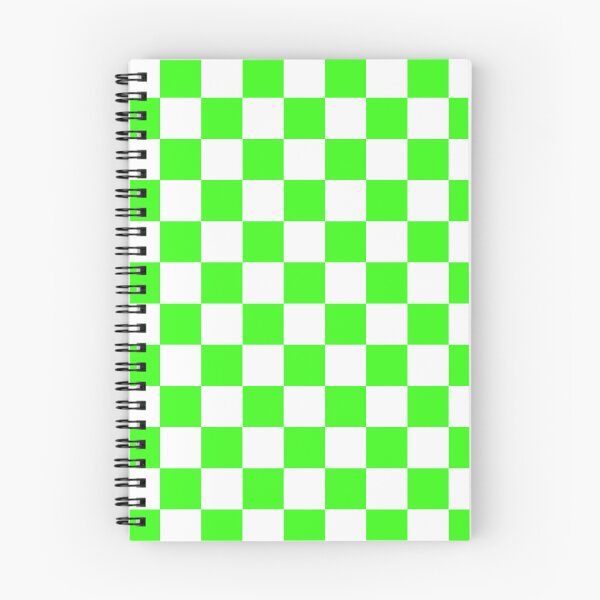 Item preview, Checkered - White and Neon Green designed and sold by JustPatterns2.