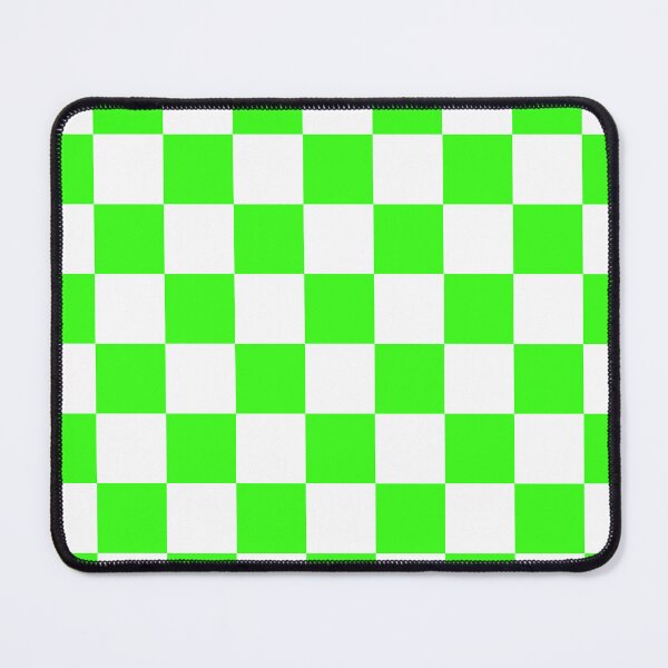 Item preview, Checkered - White and Neon Green designed and sold by JustPatterns2.