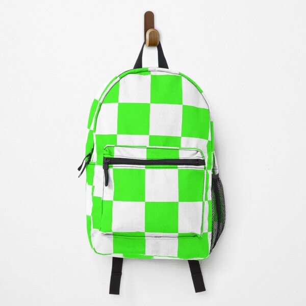 Item preview, Checkered - White and Neon Green designed and sold by JustPatterns2.