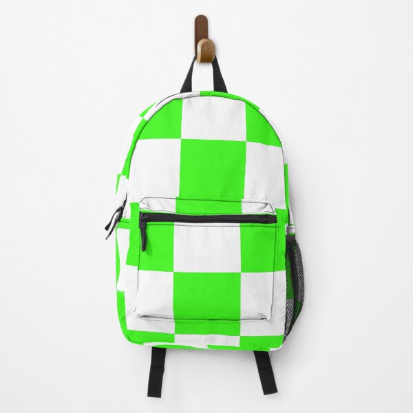 Item preview, Large Checkered - White and Neon Green designed and sold by JustPatterns2.