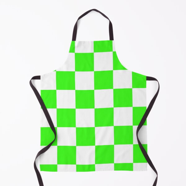 Item preview, Large Checkered - White and Neon Green designed and sold by JustPatterns2.