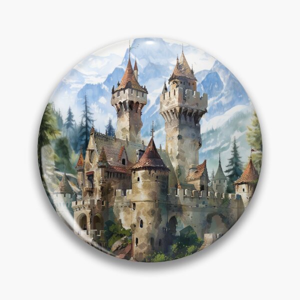 Item preview, Castle in a mountain pass designed and sold by AllYouNeed777.