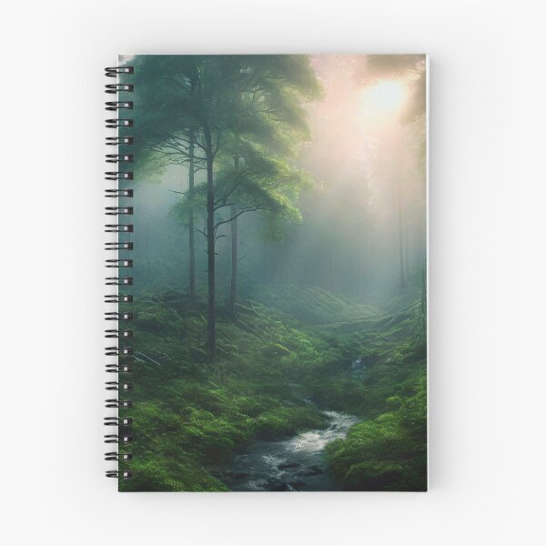 Item preview, Beautiful green forest, dark mode tones, long exposure picture, small river. designed and sold by digoarpi.