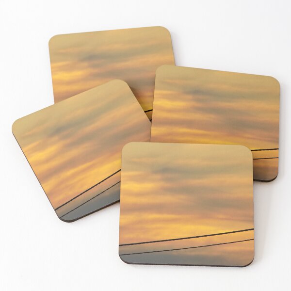 Item preview, Orange Yellow Sunset Sunrise Powerlines designed and sold by pyzap.