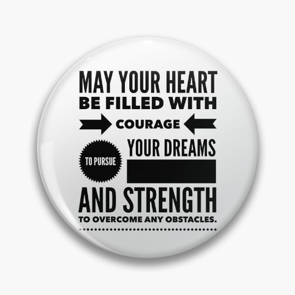 Item preview, Courageous Heart: Pursue Your Dreams, Overcome Any Obstacles and Win - Motivational Quote designed and sold by Soaring Eagle.
