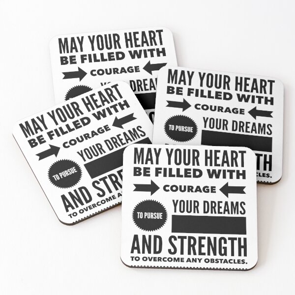 Item preview, Courageous Heart: Pursue Your Dreams, Overcome Any Obstacles and Win - Motivational Quote designed and sold by Soaring Eagle.