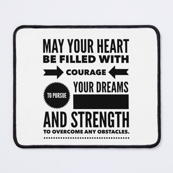 Item preview, Courageous Heart: Pursue Your Dreams, Overcome Any Obstacles and Win - Motivational Quote designed and sold by Soaring Eagle.