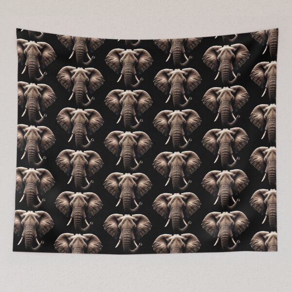 Item preview, ELEPHANT HEAD - BLACK designed and sold by Marlon Oseguera.