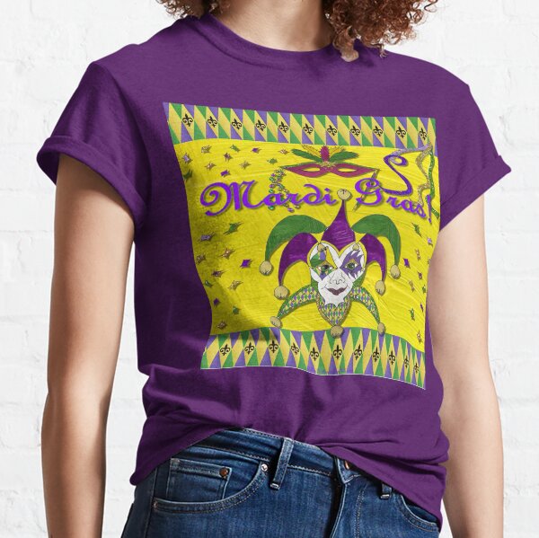 Mardi Gras Harlequin Jester Classic T-Shirt