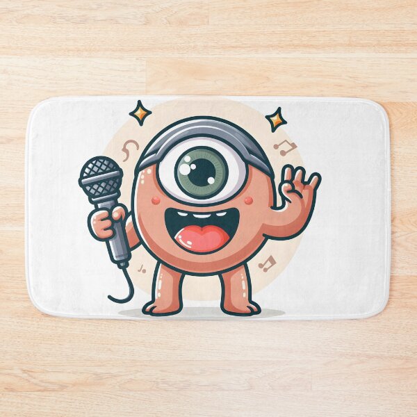 Item preview, Kawaii Jubilant Cyclops With Microphone designed and sold by CanvasCutie.