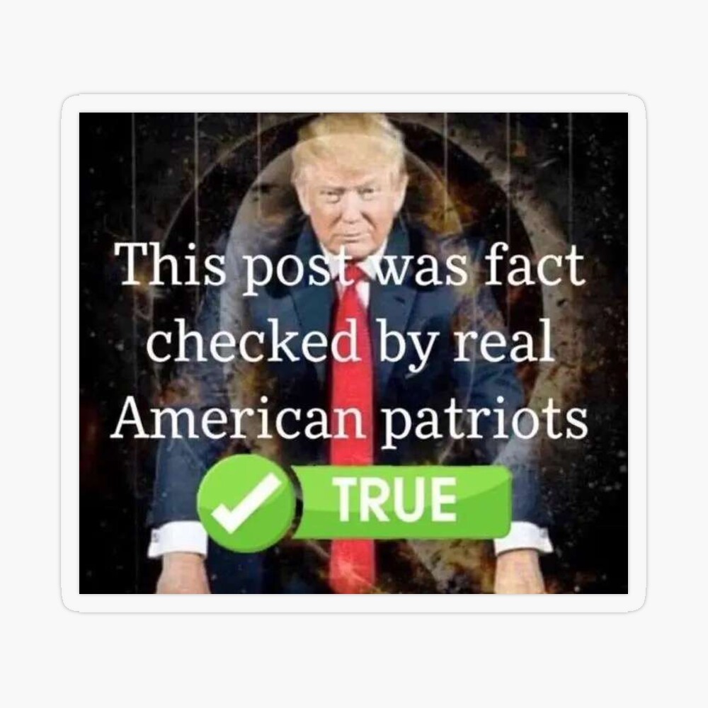 This post was fact checked by real American patriots | Sticker