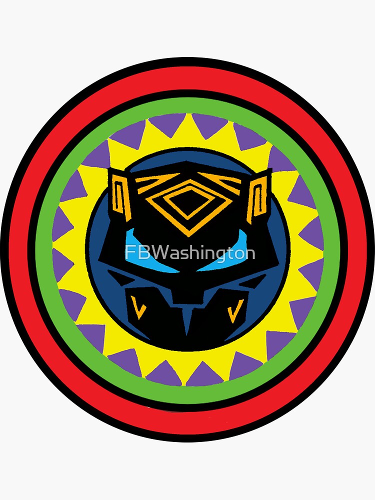 Thumbnail 3 of 3, Sticker, POP ART Totem Warrior Icon designed and sold by FBWashington.