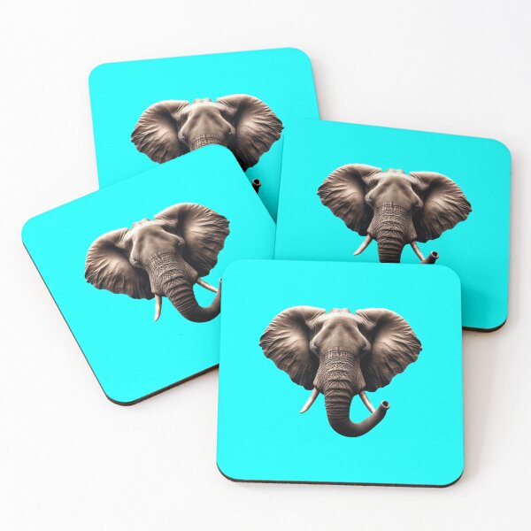 Item preview, ELEPHANT HEAD - #00FFFF designed and sold by Marlon Oseguera.