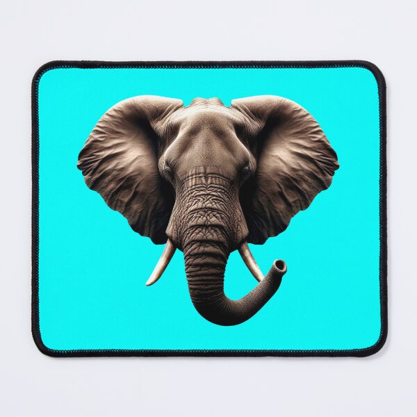 Item preview, ELEPHANT HEAD - #00FFFF designed and sold by Marlon Oseguera.