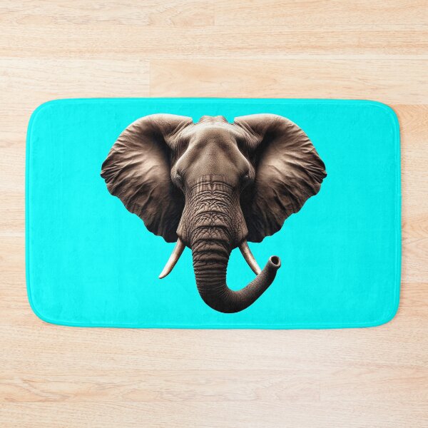 Item preview, ELEPHANT HEAD - #00FFFF designed and sold by Marlon Oseguera.