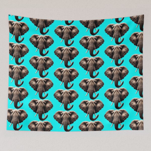 Item preview, ELEPHANT HEAD - #00FFFF designed and sold by Marlon Oseguera.