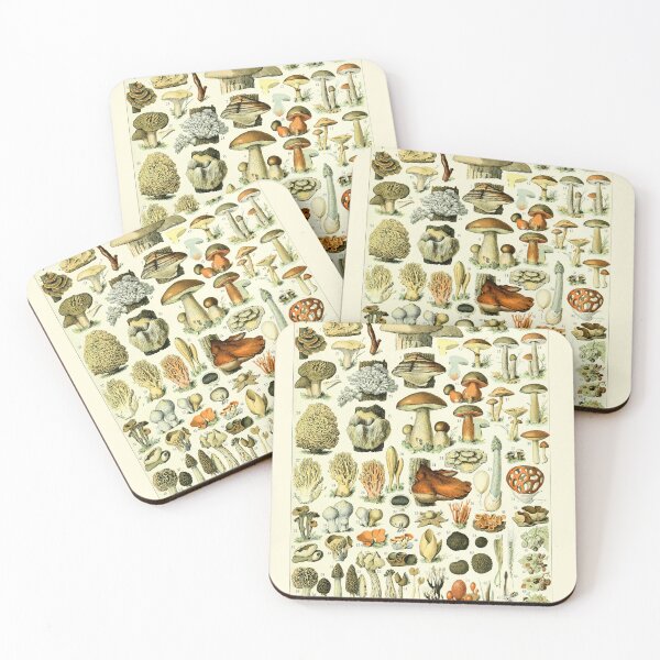 Item preview, Vintage Mushrooms poster Larousse Print Adolphe Millot designed and sold by Sintija BILIKA.