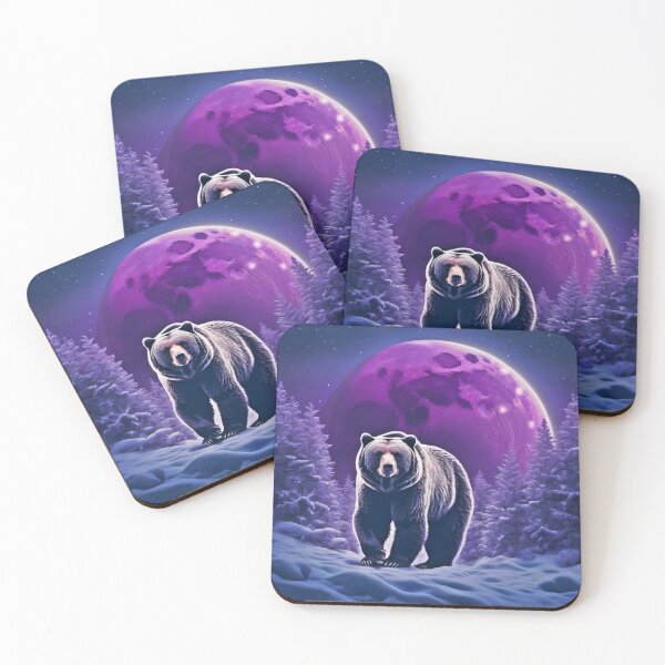 Item preview, Winter Moon: Bear's Nighttime Majesty designed and sold by Health And Fitness Posts e-Store.