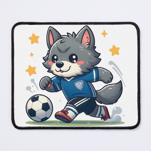 Item preview, Kawaii Lovable Werewolf With Soccer Jersey designed and sold by CanvasCutie.