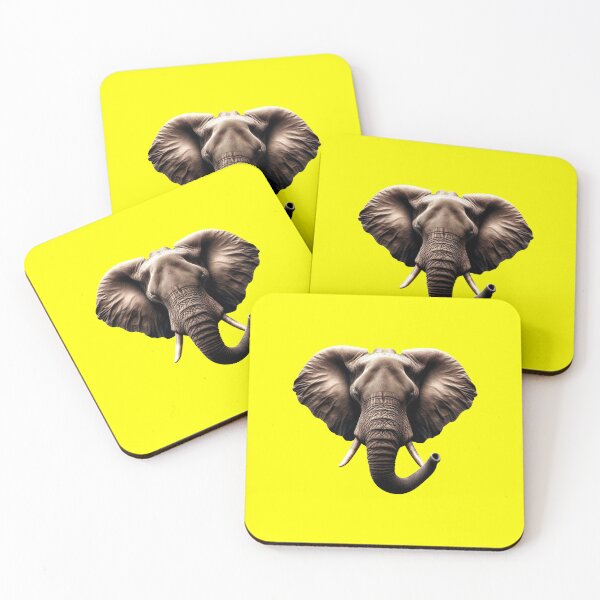 Item preview, ELEPHANT HEAD - #FFFF00 designed and sold by Marlon Oseguera.