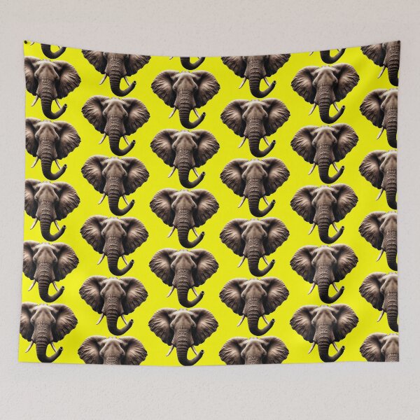 Item preview, ELEPHANT HEAD - #FFFF00 designed and sold by Marlon Oseguera.