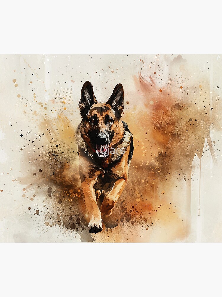 Thumbnail 5 of 5, Mouse Pad, German shepherd running designed and sold by Cjars.