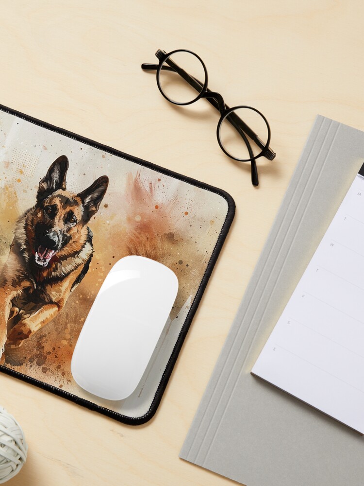 Thumbnail 3 of 5, Mouse Pad, German shepherd running designed and sold by Cjars.