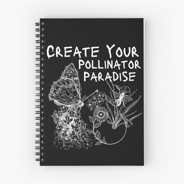 Item preview, Create Your Pollinator Paradise White Line Drawing Design designed and sold by EarthArtDesigns.