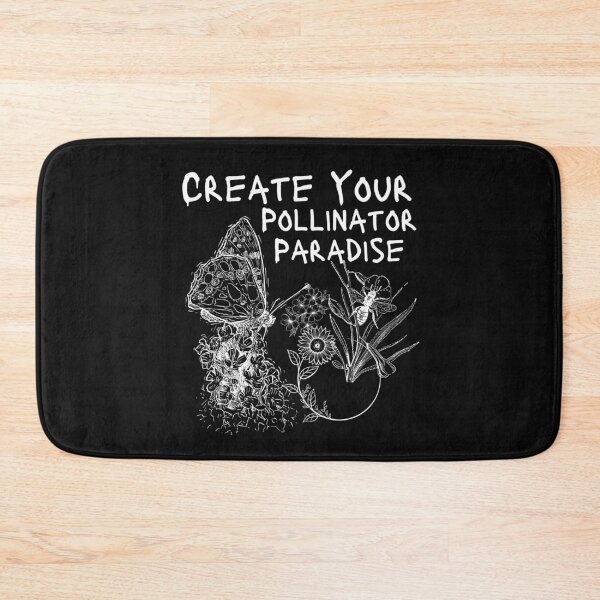 Item preview, Create Your Pollinator Paradise White Line Drawing Design designed and sold by EarthArtDesigns.