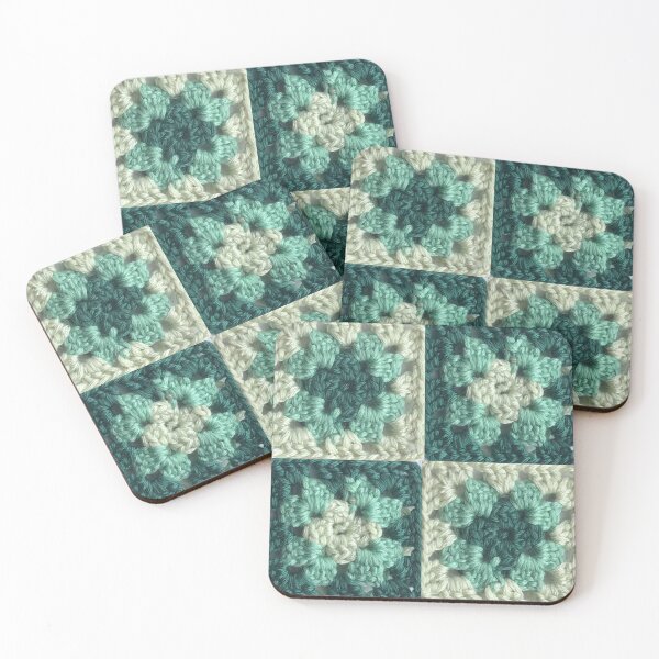 Item preview, Green ombré granny squares checkered designed and sold by Phoebew03.