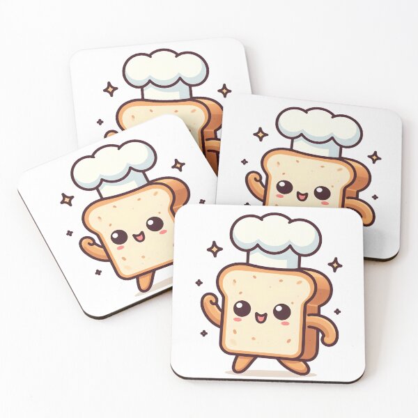 Item preview, Kawaii Toast With Chef Hat designed and sold by CanvasCutie.